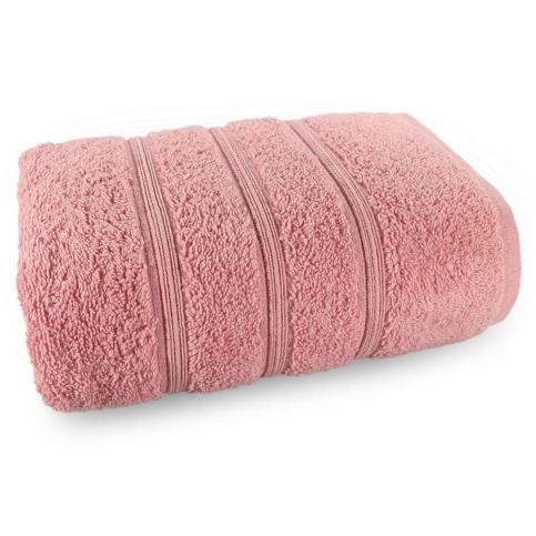 Růžový ručník ze 100% bavlny Marie Lou Majo, 90 x 50 cm - Bonami.cz