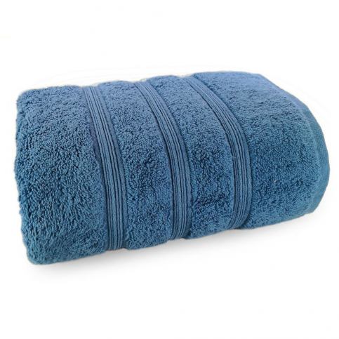 Tmavě modrý ručník ze 100% bavlny Marie Lou Majo, 90 x 50 cm - Bonami.cz