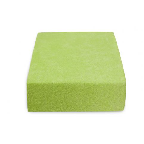 Produkt Froté prostěradlo zelené 90x200 cm Gramáž (hustota vlákna): Lux (200 g/m2) - Výprodej Povlečení