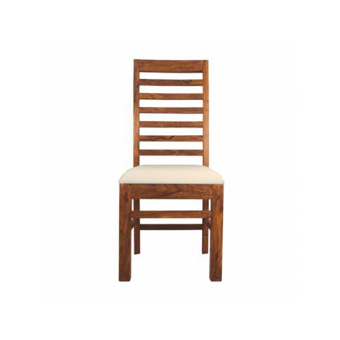 Židle Rami s polstrovaným sedákem z indického masivu palisandr, Only stain - Lakšmi - Indický Nábytek.cz