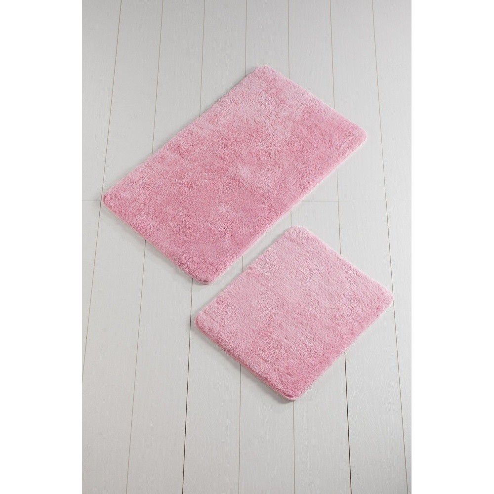 Sada 2 růžových koupelnových předložek Color of Candy Pink - Bonami.cz