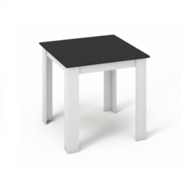 Jídelní stůl, bílá / černá, 80x80, KRAZ 0000149890 Tempo Kondela - DEKORHOME.CZ