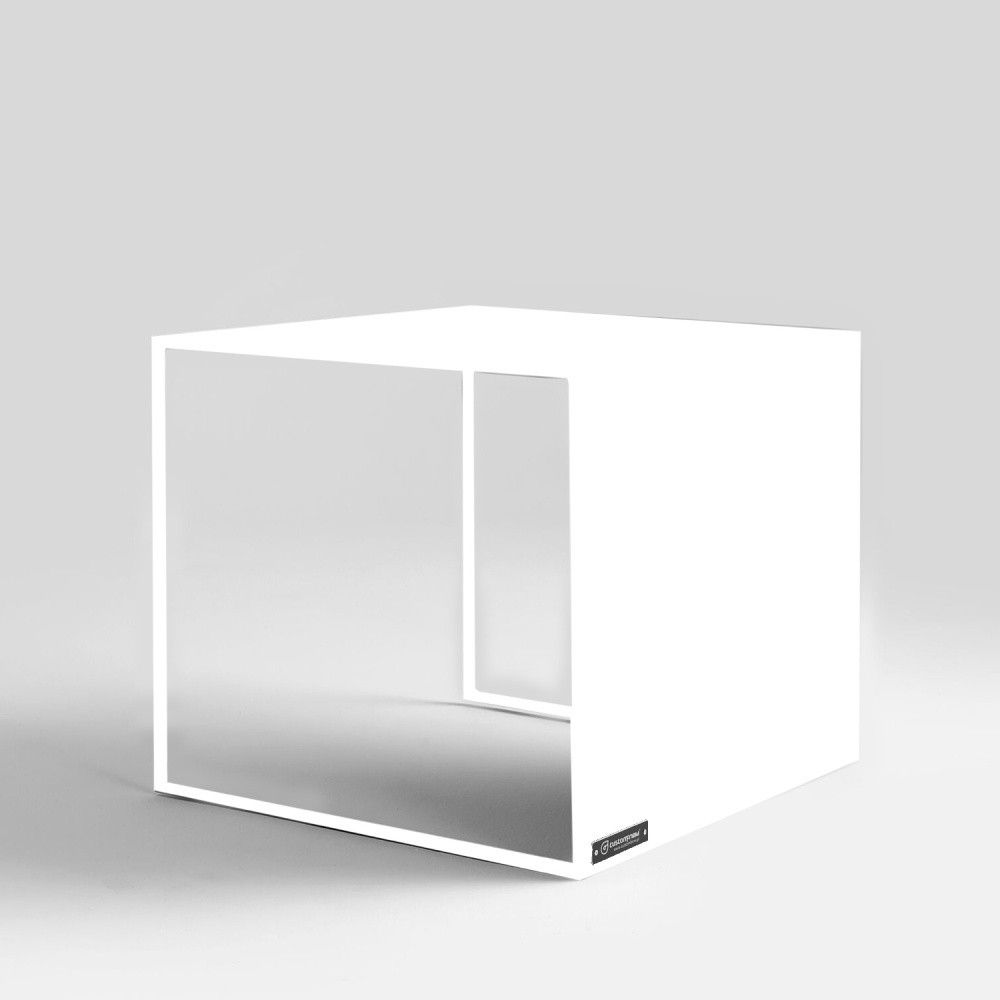 Nordic Design Bílý kovový konferenční stolek Gene 50 x 50 cm - Bonami.cz