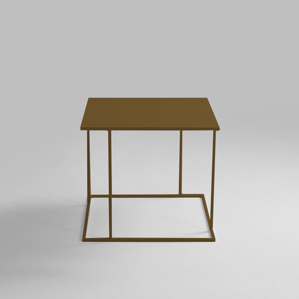 Nordic Design Zlatý kovový konferenční stolek Valter 50 x 50 cm - Designovynabytek.cz