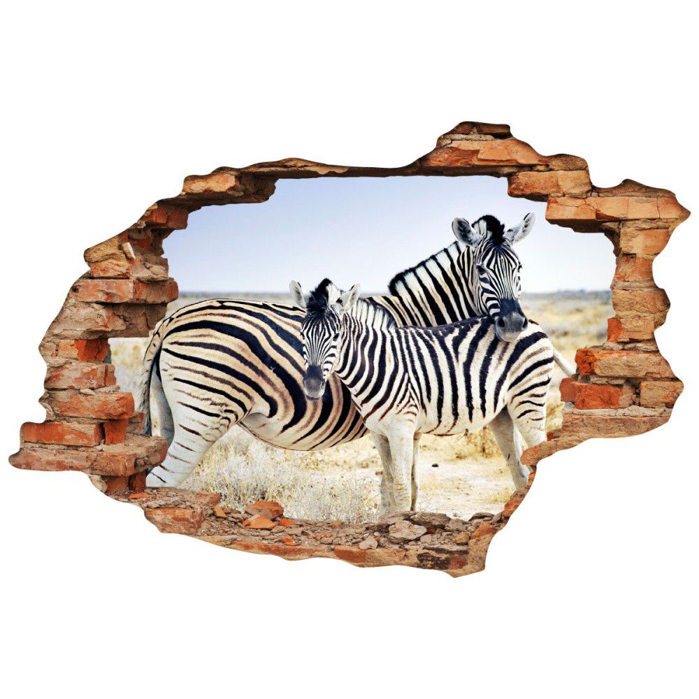 Samolepka Ambiance Landscape Zebra Mother, 60 x 90 cm - Bonami.cz