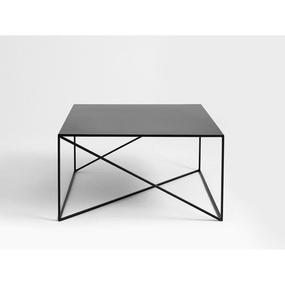 Černý konferenční stolek CustomForm Memo, 100 x 100 cm - Bonami.cz
