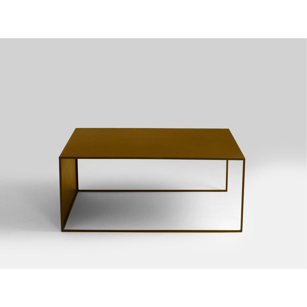 Nordic Design Zlatý kovový konferenční stolek Gene 100 x 60 cm - Bonami.cz