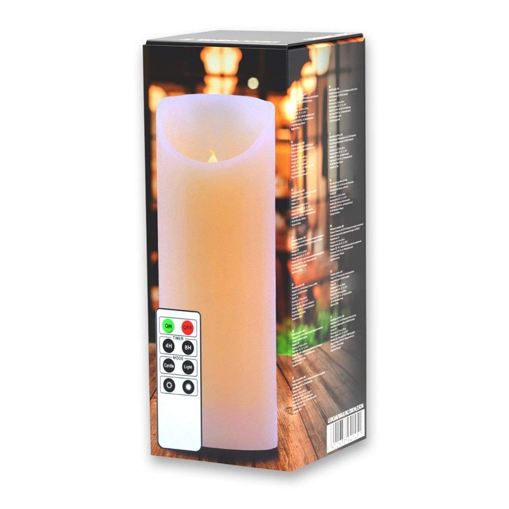 LED svíčka s dálkovým ovládáním DecoKing Wax, výška 20 cm - Bonami.cz