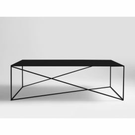 Nordic Design Černý kovový konferenční stolek Mountain 140 x 80 cm