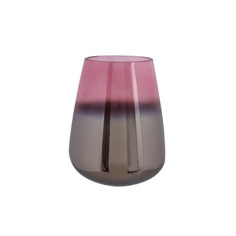 Růžová skleněná váza PT LIVING Oiled, výška 18 cm - Bonami.cz