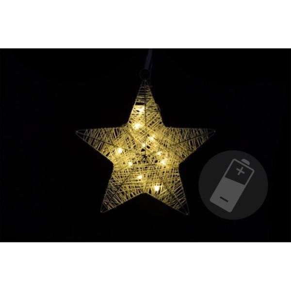 Nexos Vánoční dekorace - hvězda, 25 cm, 10 LED diod - Favi.cz