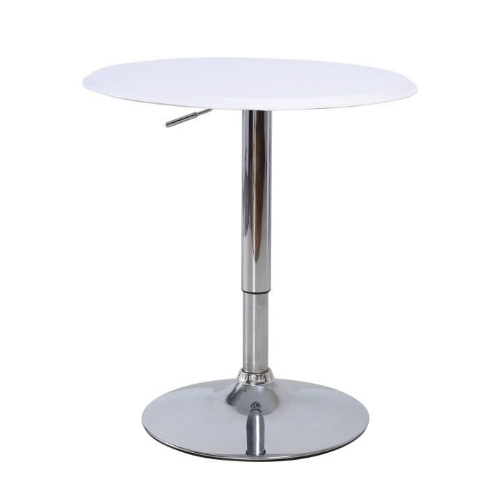 Barový stůl s nastavitelnou výškou, bílá, BRANY 0000138369 Tempo Kondela - DEKORHOME.CZ