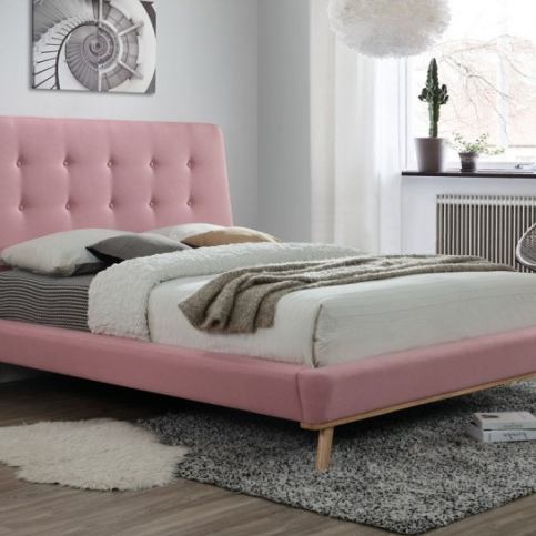 Casarredo Čalouněná postel DONA 160x200 růžová - ATAN Nábytek