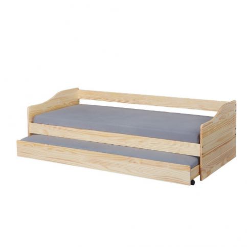Jednolůžková rozkládací postel z masivního borovicového dřeva Interlink Malte, 90 x 200 cm - Bonami.cz