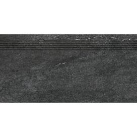 Schodovka Rako Quarzit černá 30x60 cm mat DCPSE739.1