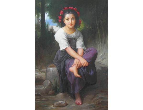 Obraz - Dívka s květy ve vlasech - FORLIVING