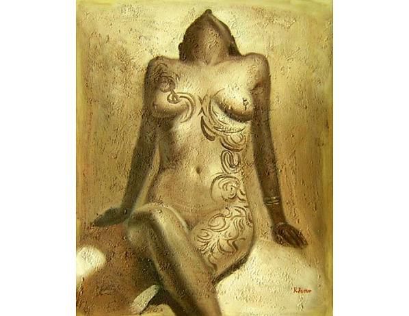 Obraz - Potetovaná nahá žena - FORLIVING