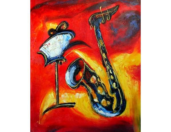 Obraz - Saxofón s notami - FORLIVING