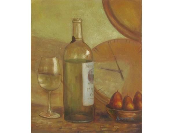 Obraz - Zátiší s bílým vínem - FORLIVING