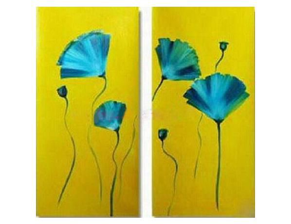 Obrazový set - Modré květiny - FORLIVING