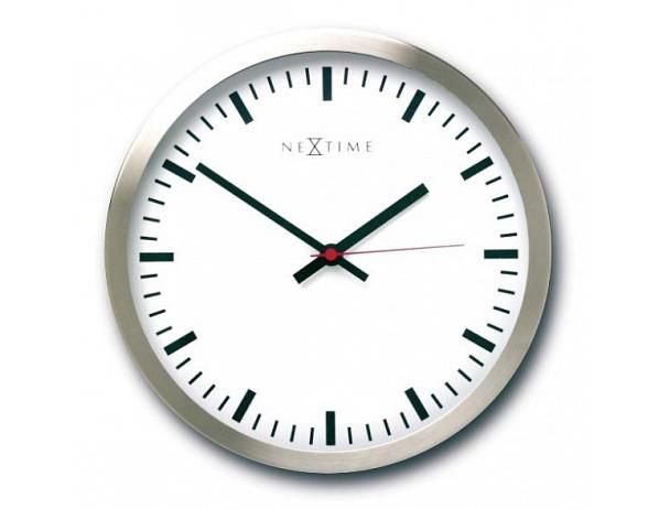 Designové nástěnné hodiny 2524 Nextime Stripe white 45cm - FORLIVING