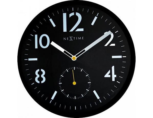 Designové nástěnné hodiny 3050 Nextime Serious black 32cm - FORLIVING