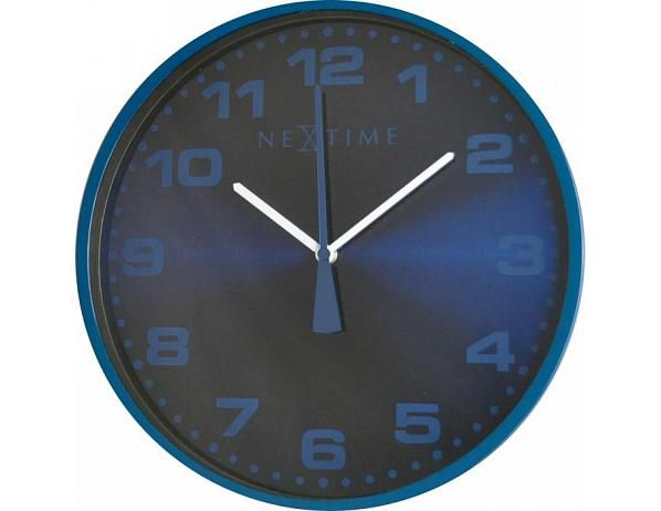 Designové nástěnné hodiny 3053bl Nextime Dash blue 35cm - FORLIVING