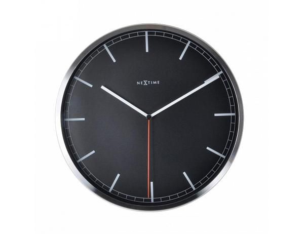 Designové nástěnné hodiny 3071zw Nextime Company Black Stripe 35cm - FORLIVING