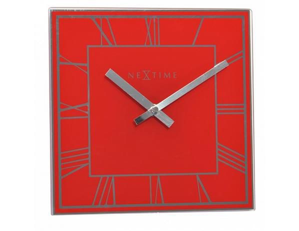 Designové nástěnné hodiny 5184ro Nextime Square 20cm - FORLIVING