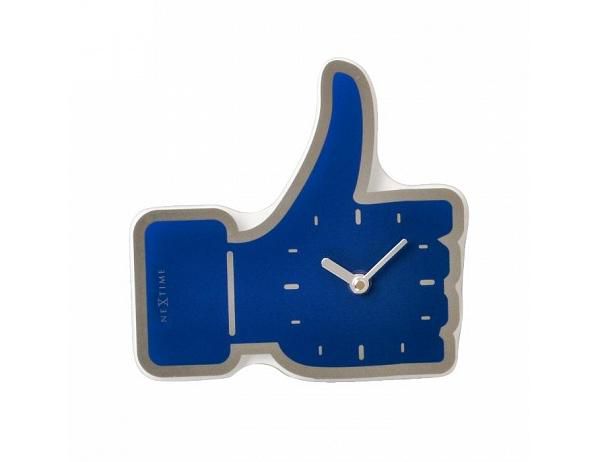Designové nástěnné hodiny 5185bl Nextime mini Facebook Like 21cm - FORLIVING
