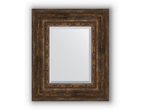 Zrcadlo v rámu, patinovaný dřevěný ornament - FORLIVING
