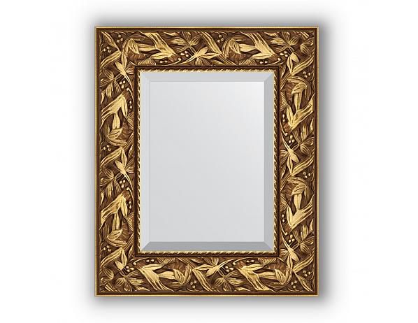 Zrcadlo s fazetou ve zlatém rámu, byzantský ornament - FORLIVING