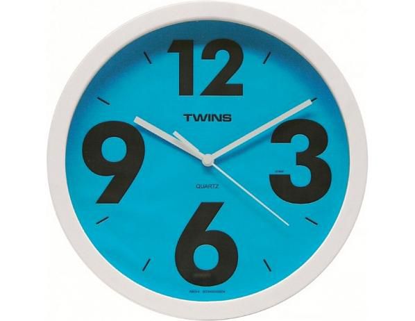 Nástěnné hodiny Twins 903 blue 26cm - FORLIVING
