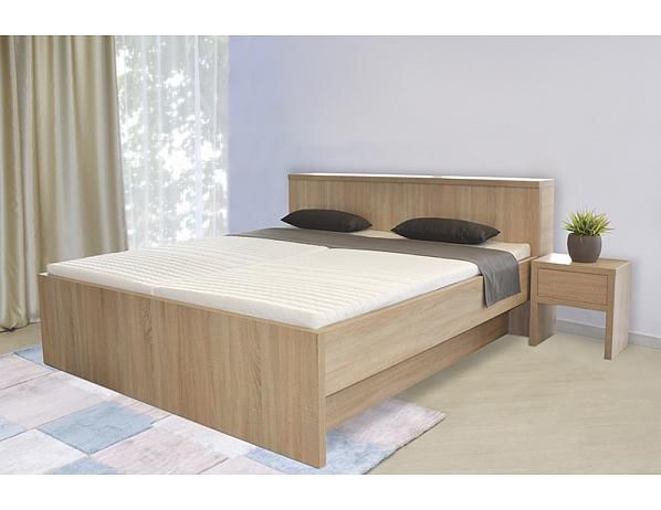 Designová postel Tropea s úložným boxem u hlavy - FORLIVING