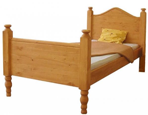 Dřevěná postel Rustical jednolůžková - FORLIVING