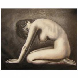 Obraz- Klečící nahá žena FORLIVING