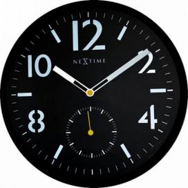 Designové nástěnné hodiny 3050 Nextime Serious black 32cm