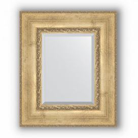 Zrcadlo v rámu, patinovaný stříbrný ornament 120 mm