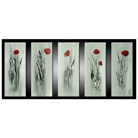 Vícedílné obrazy - Květy v bílé FORLIVING