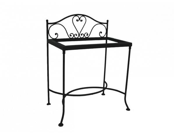 Kovaný noční stolek se sklem MALAGA 0409B - FORLIVING