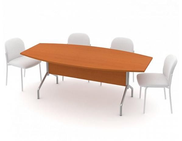 Stůl jednací oválný - kovová podnož - FORLIVING