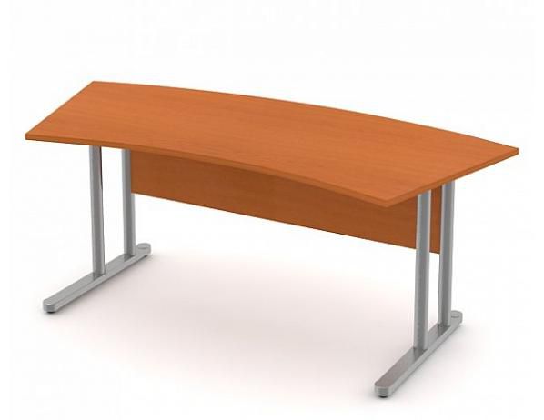Stůl pracovní zaoblený - kovová podnož - FORLIVING