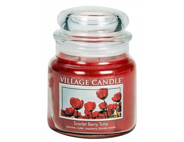 Vonná svíčka ve skle Tulipány-Scarlet Berry Tulip, 16oz - FORLIVING