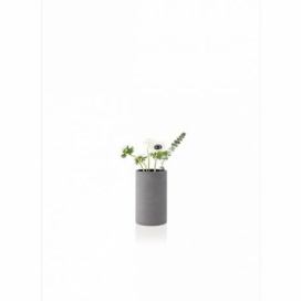 Tmavě šedá váza COLUNA S, výška 20 cm