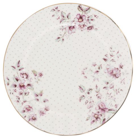 . Dezertní talíř Flowers White, 19x19x0,5 cm - Alomi Design