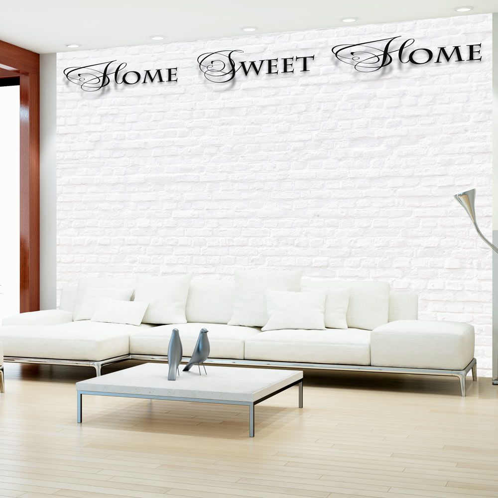 Fototapeta Bimago - Home, sweet home - white wall + lepidlo zdarma 350x245 cm - GLIX DECO s.r.o.