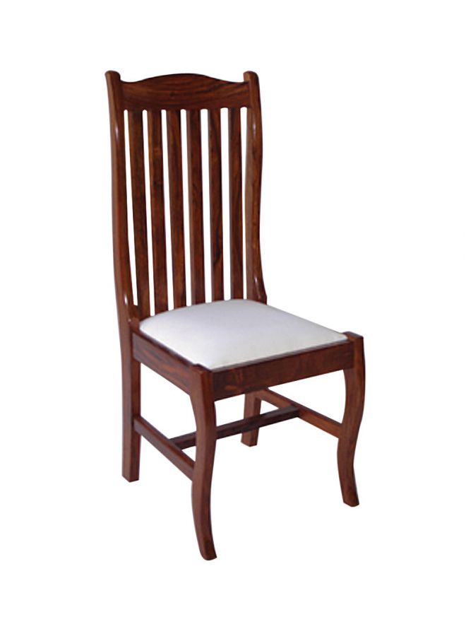 Židle s polstrovaným sedákem z indického masivu palisandr Only stain - Lakšmi - Indický Nábytek.cz