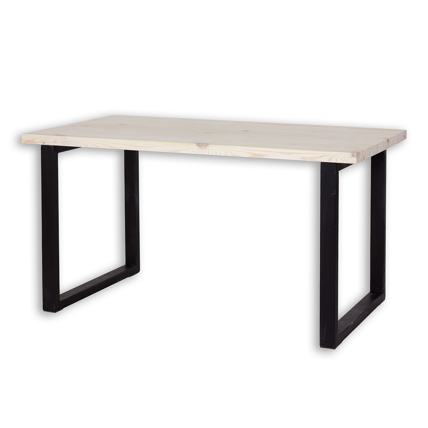 Stůl z masivu a kovu SEL 01, Provence styl - K07 šedý vosk - Nábytek Harmonia s.r.o.