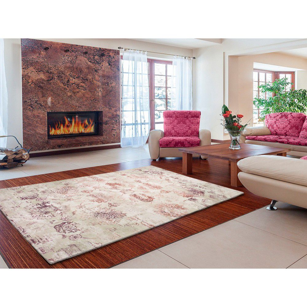 Béžový koberec s příměsí bavlny Universal Chenile Beig, 80 x 150 cm - Bonami.cz