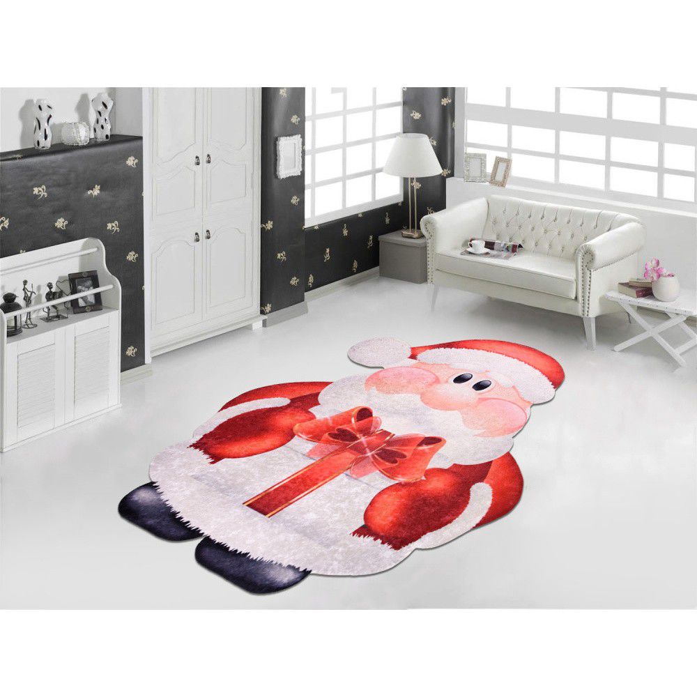 Červeno-bílý koberec Vitaus Santa, 80 x 150 cm - Bonami.cz